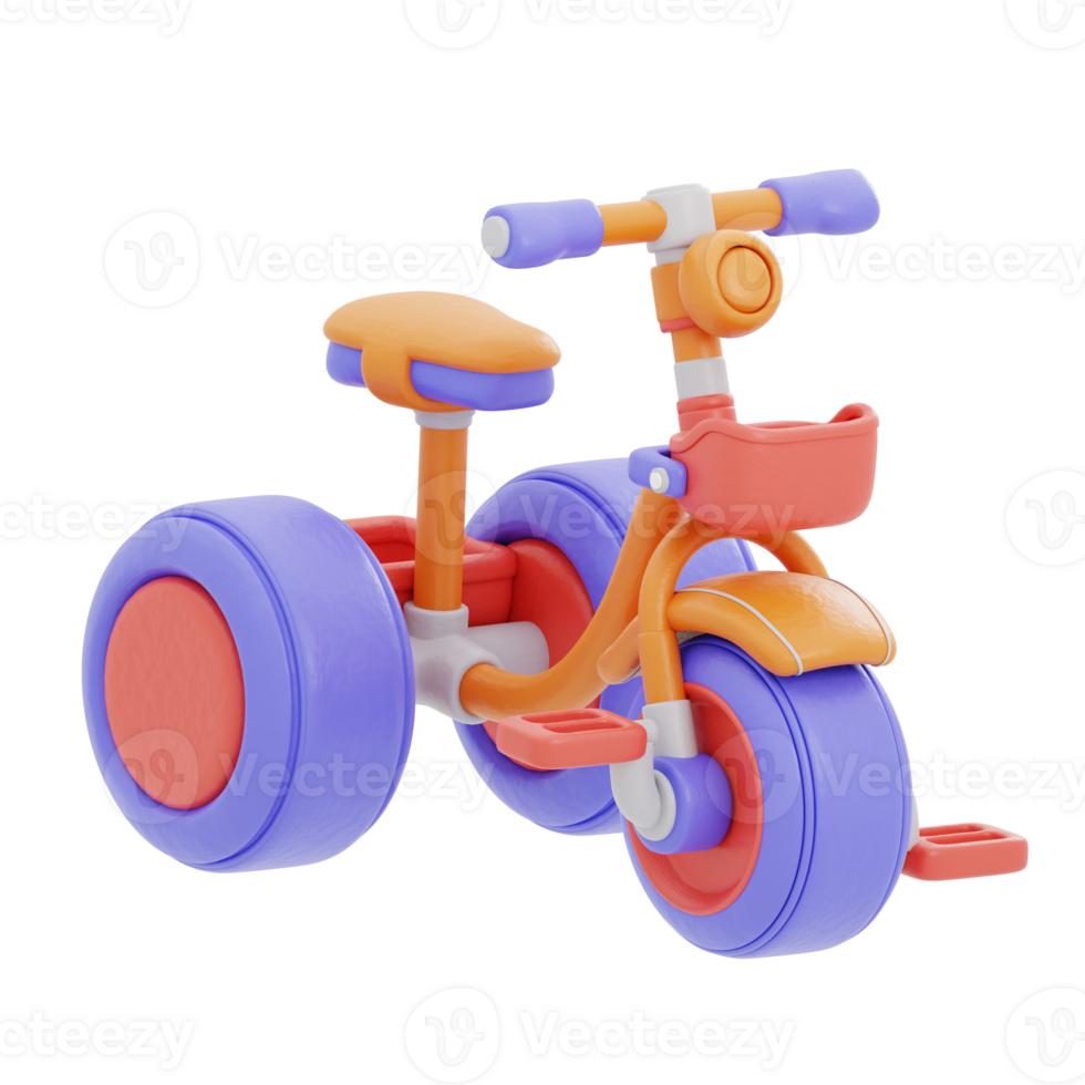 3D illustration of a child s bicycle png