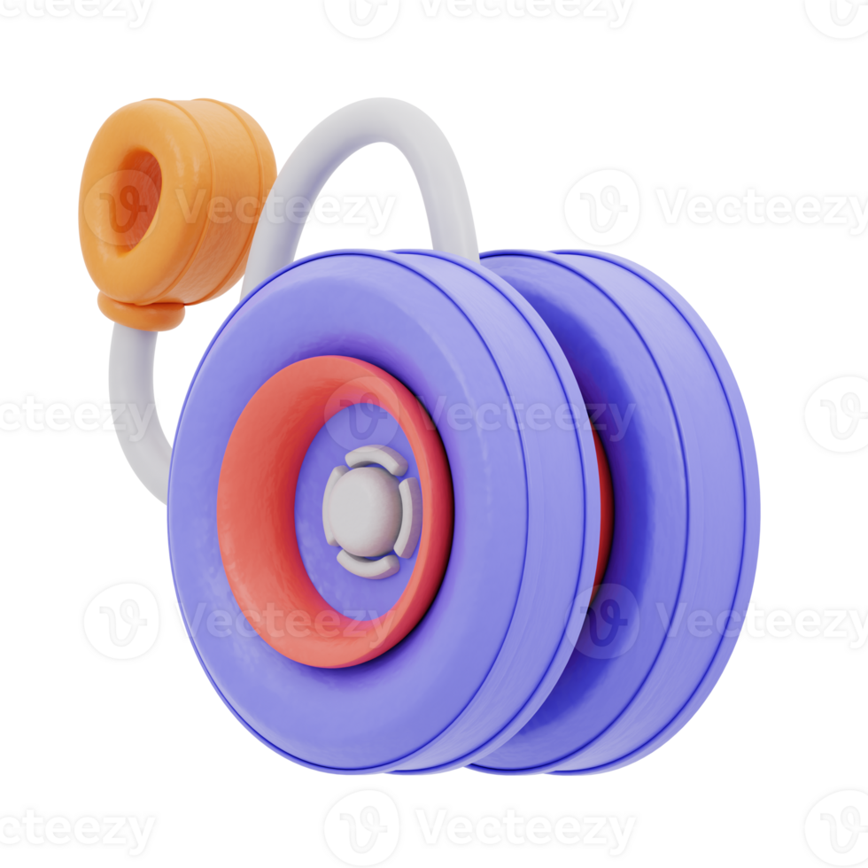 3D illustration of a yo yo toy png