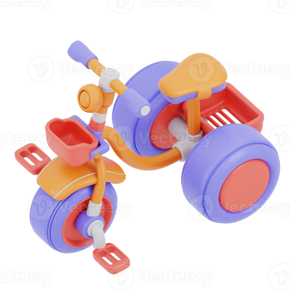 3D illustration of a child s bicycle png