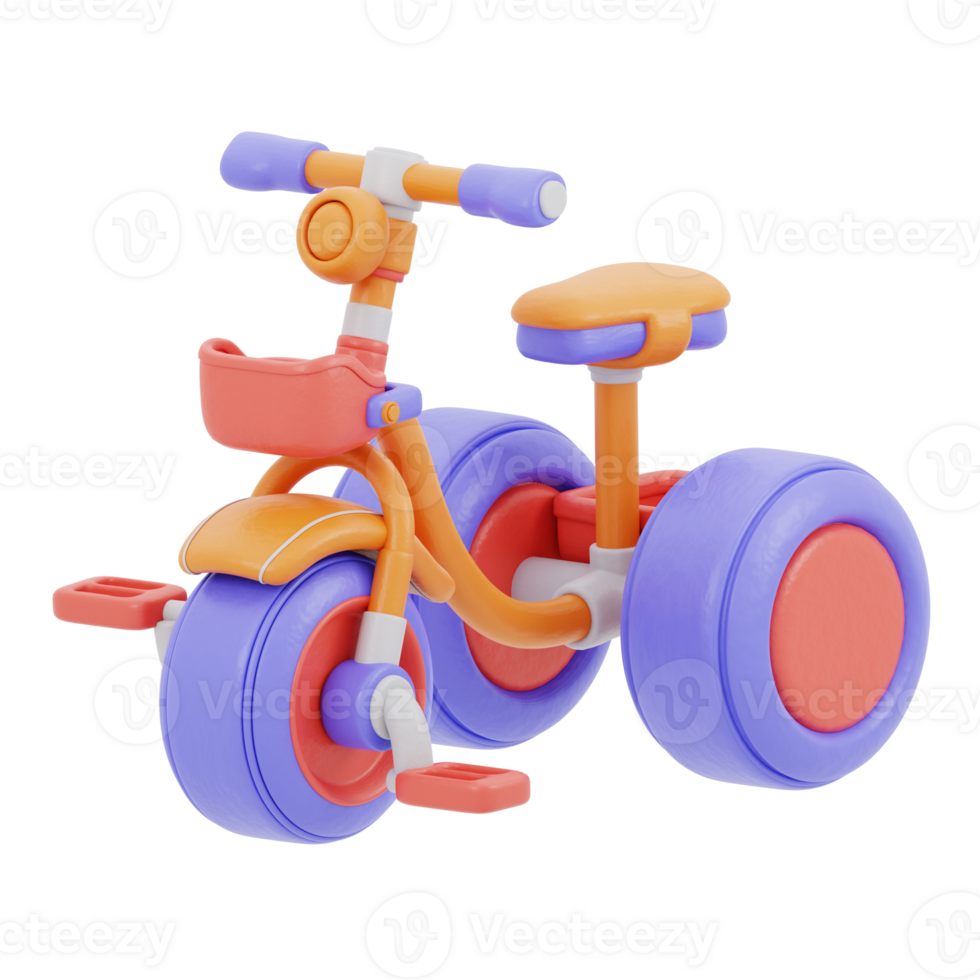 3D illustration of a child s bicycle png