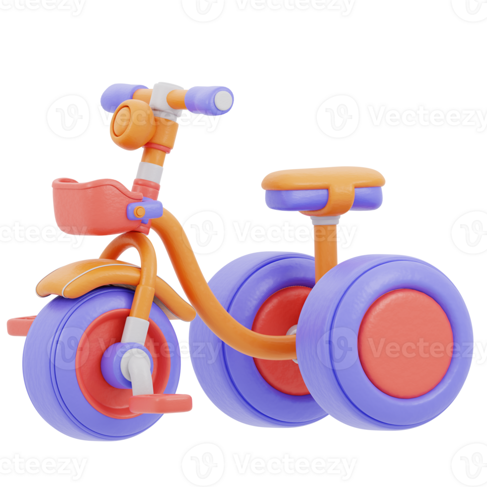 3D illustration of a child s bicycle png
