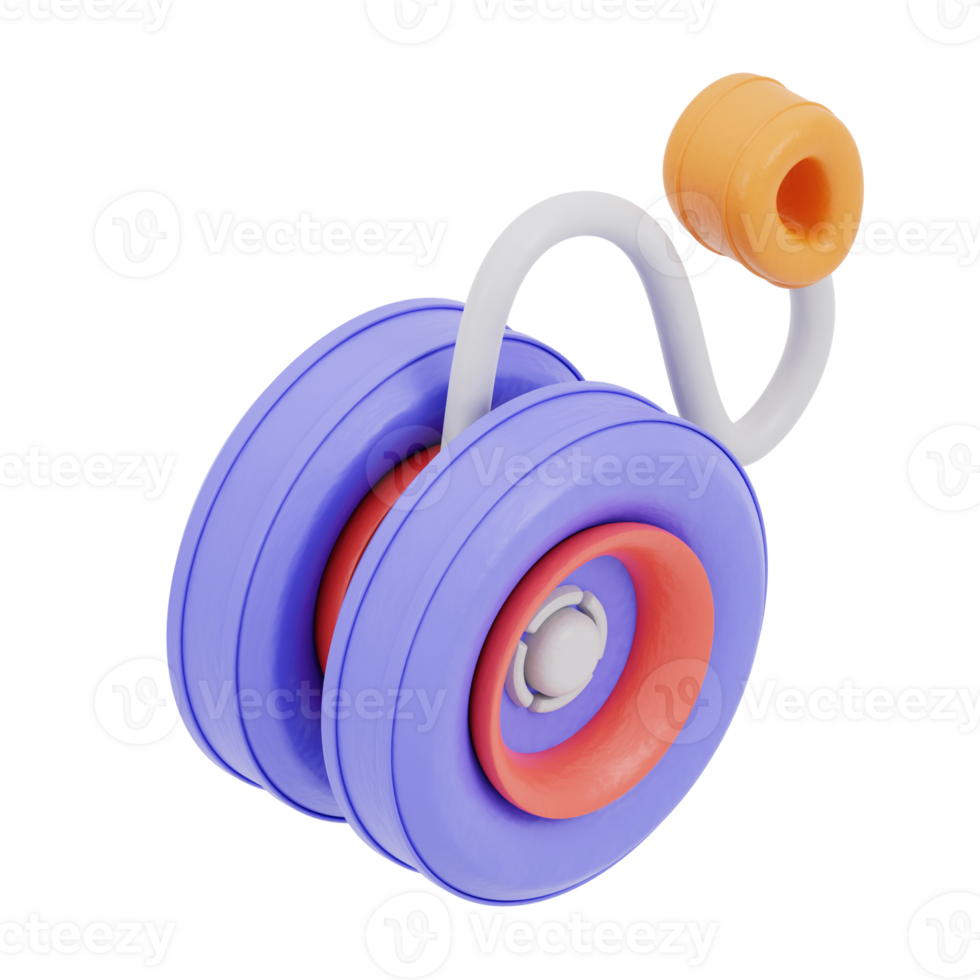 3D illustration of a yo yo toy png