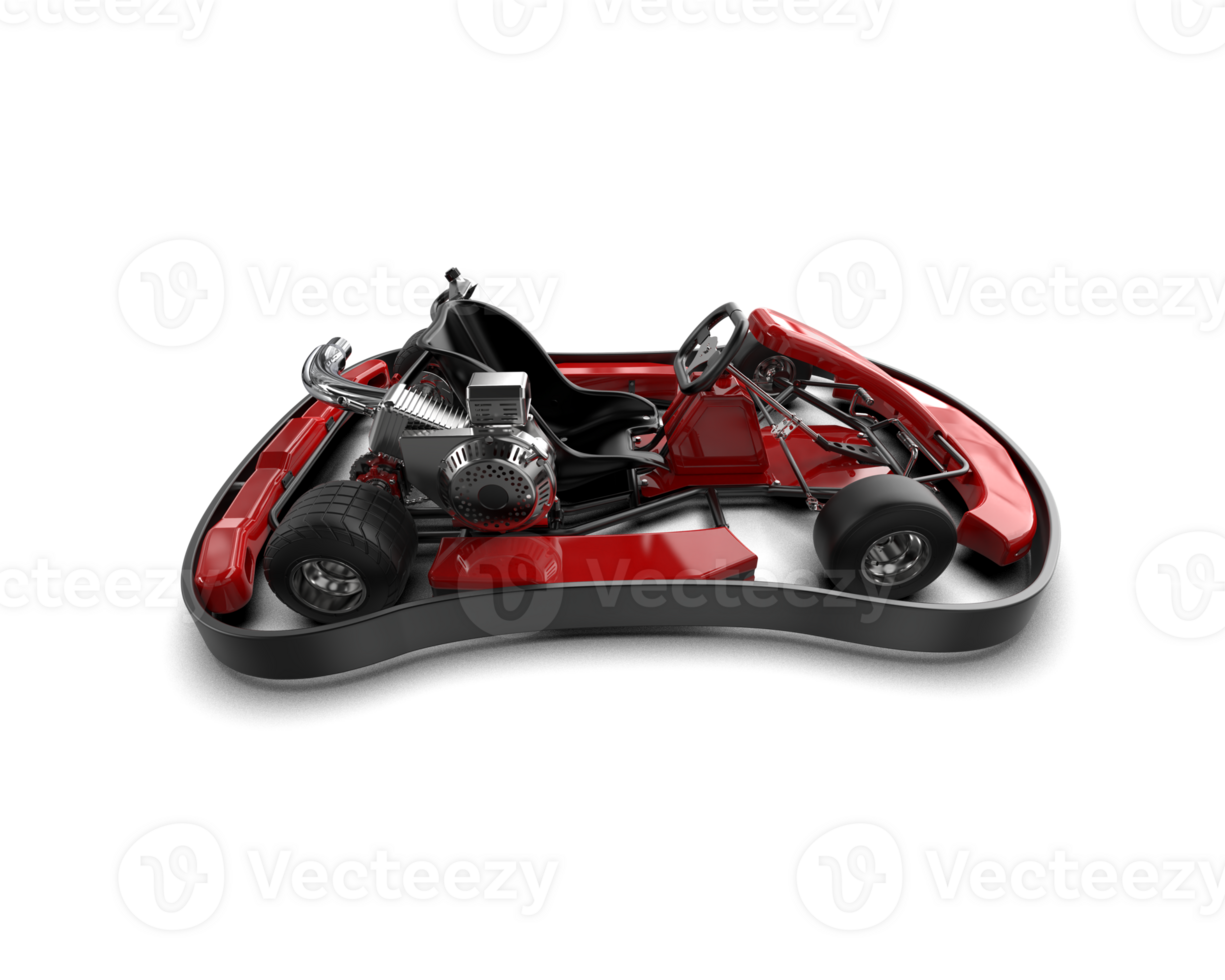 Realistic race car isolated on background. 3d rendering - illustration png