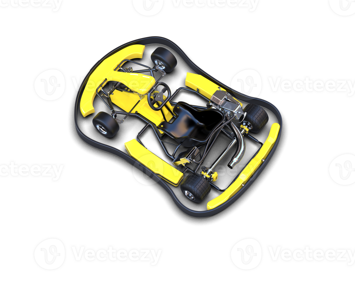Realistic race car isolated on background. 3d rendering - illustration png