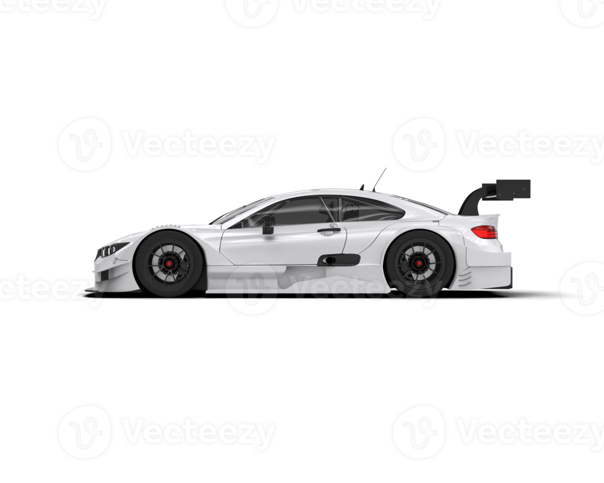 Realistic race car isolated on background. 3d rendering - illustration png