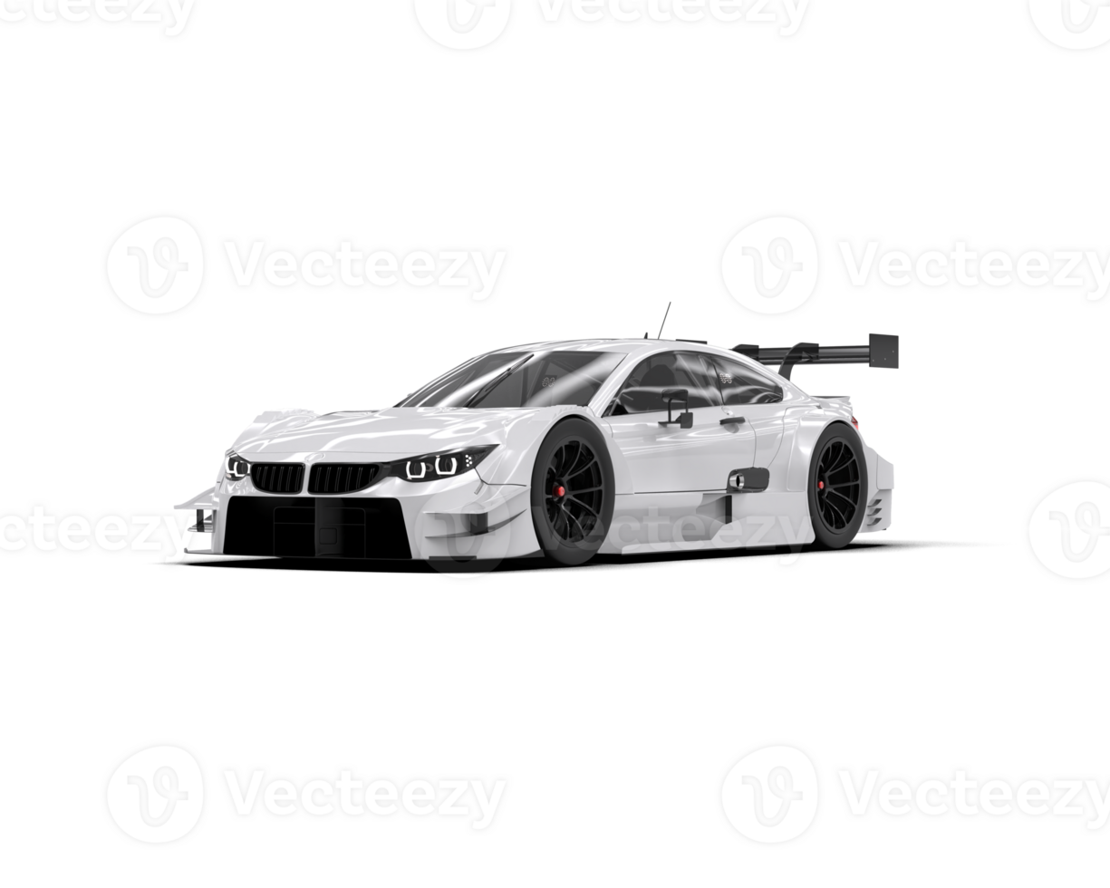 Realistic race car isolated on background. 3d rendering - illustration png