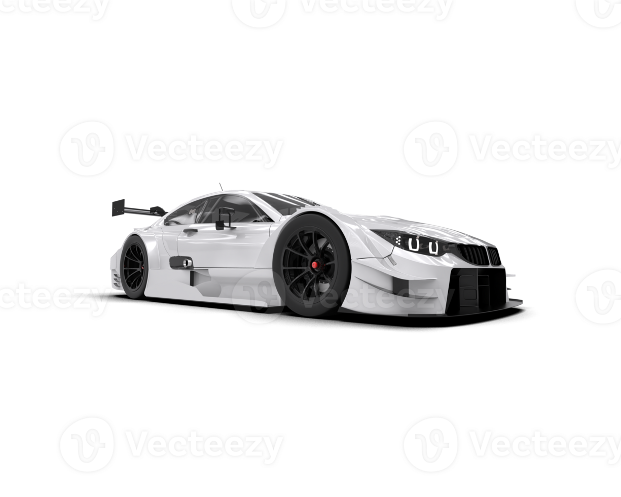 Realistic race car isolated on background. 3d rendering - illustration png