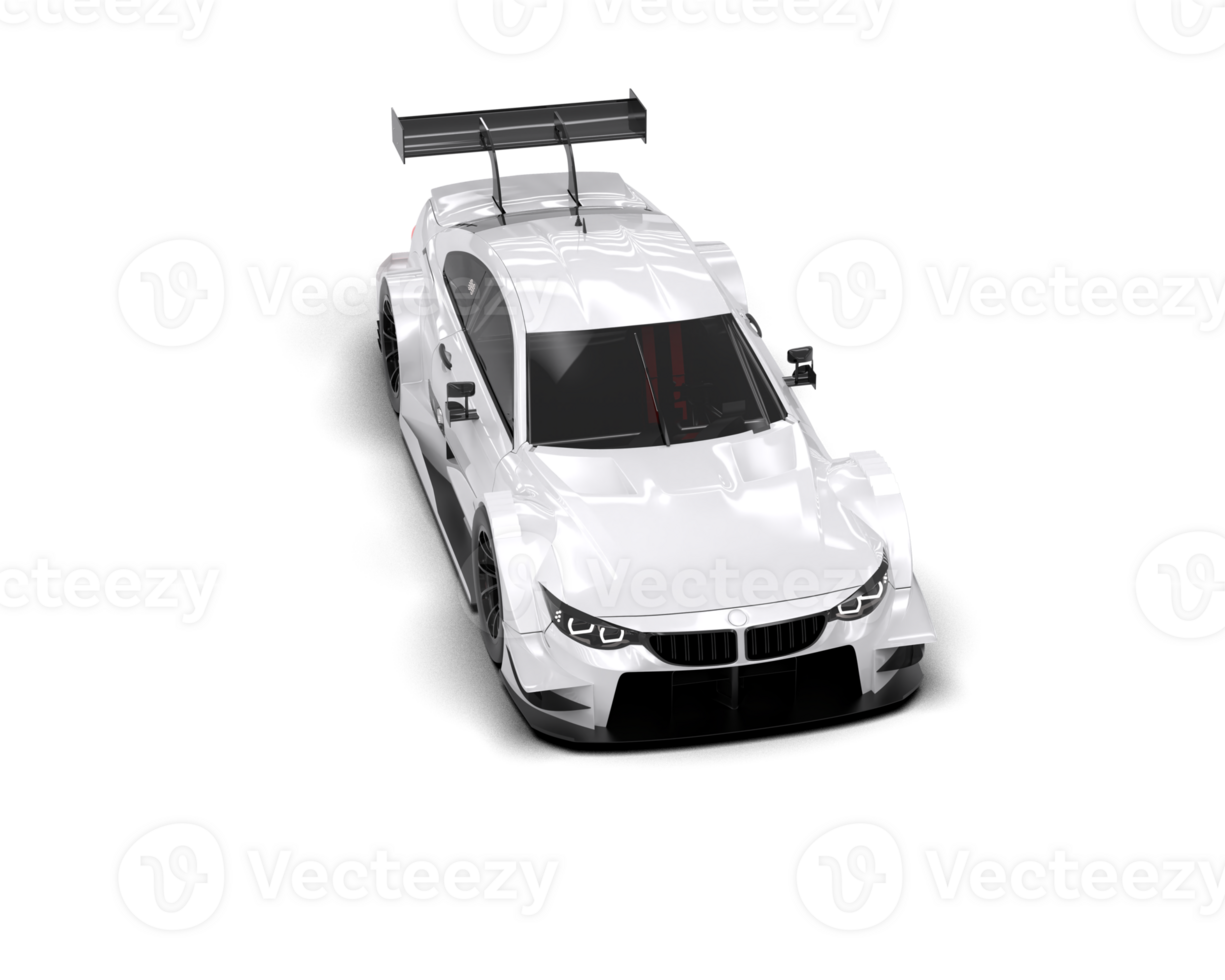 Realistic race car isolated on background. 3d rendering - illustration png