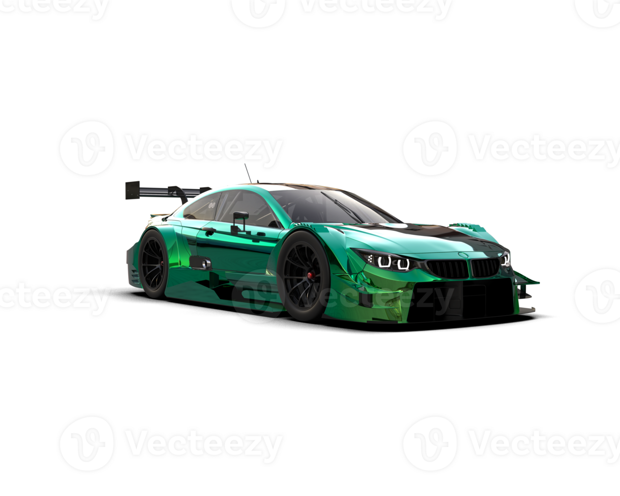 Realistic race car isolated on background. 3d rendering - illustration png