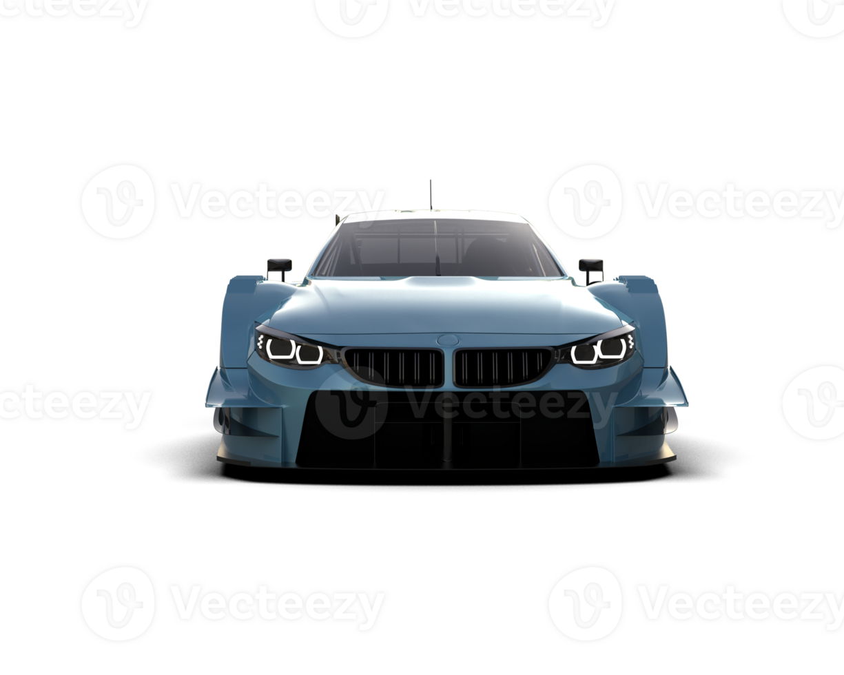 Realistic race car isolated on background. 3d rendering - illustration png