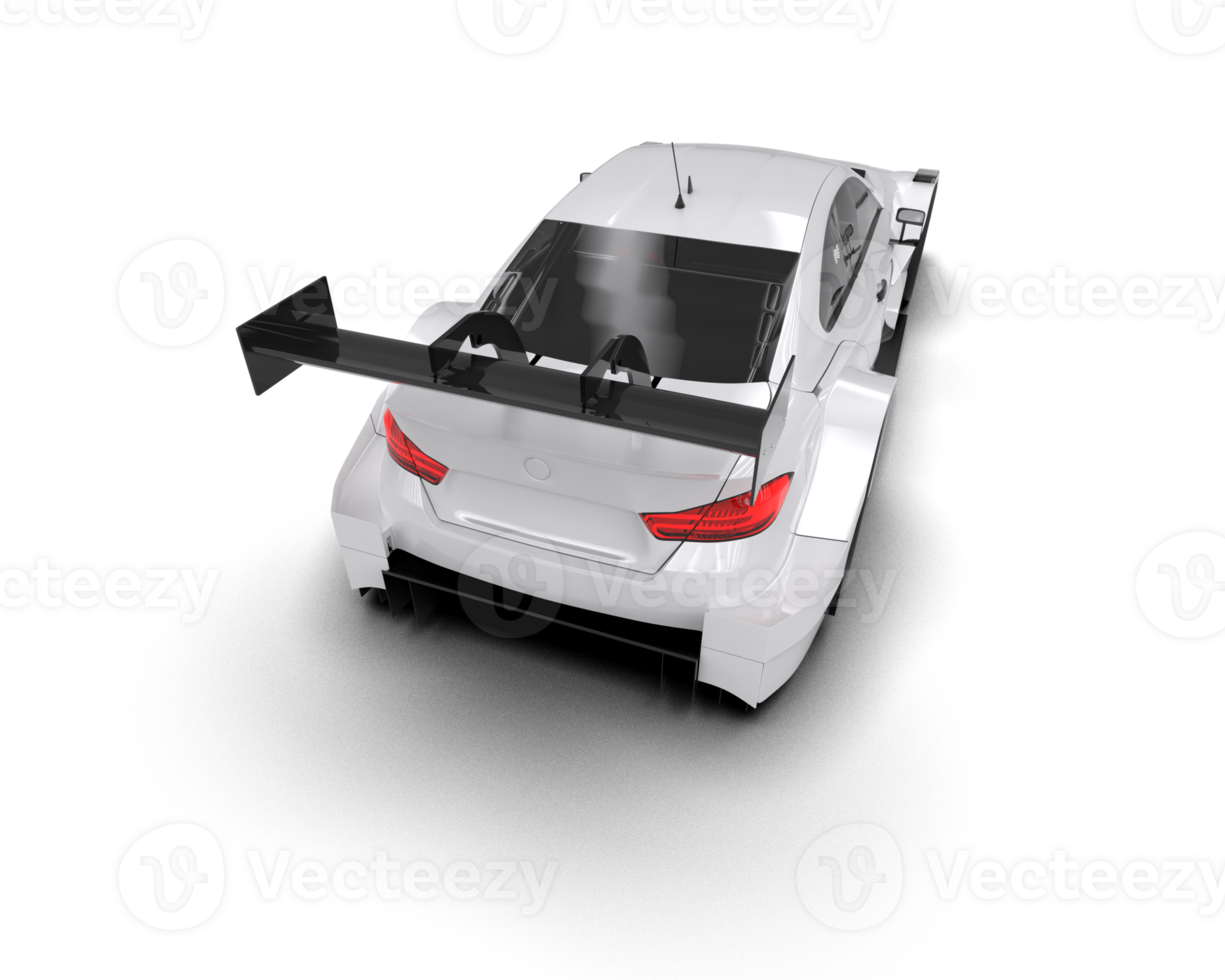 Realistic race car isolated on background. 3d rendering - illustration png