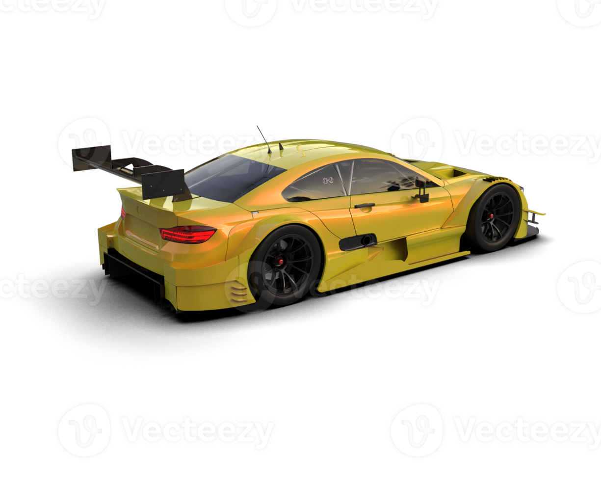 Realistic race car isolated on background. 3d rendering - illustration png