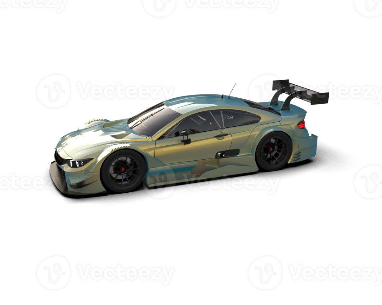 Realistic race car isolated on background. 3d rendering - illustration png