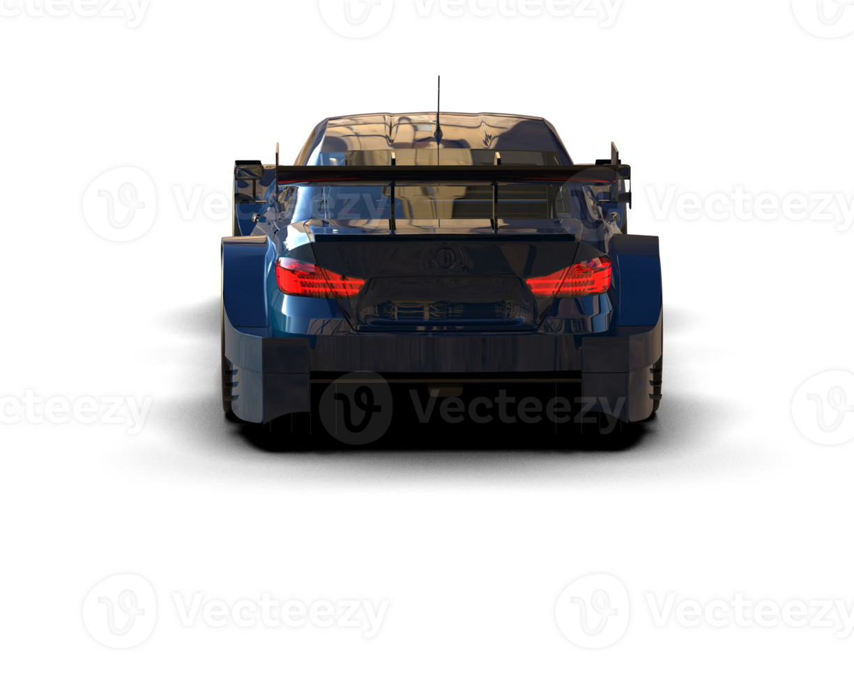 Realistic race car isolated on background. 3d rendering - illustration png