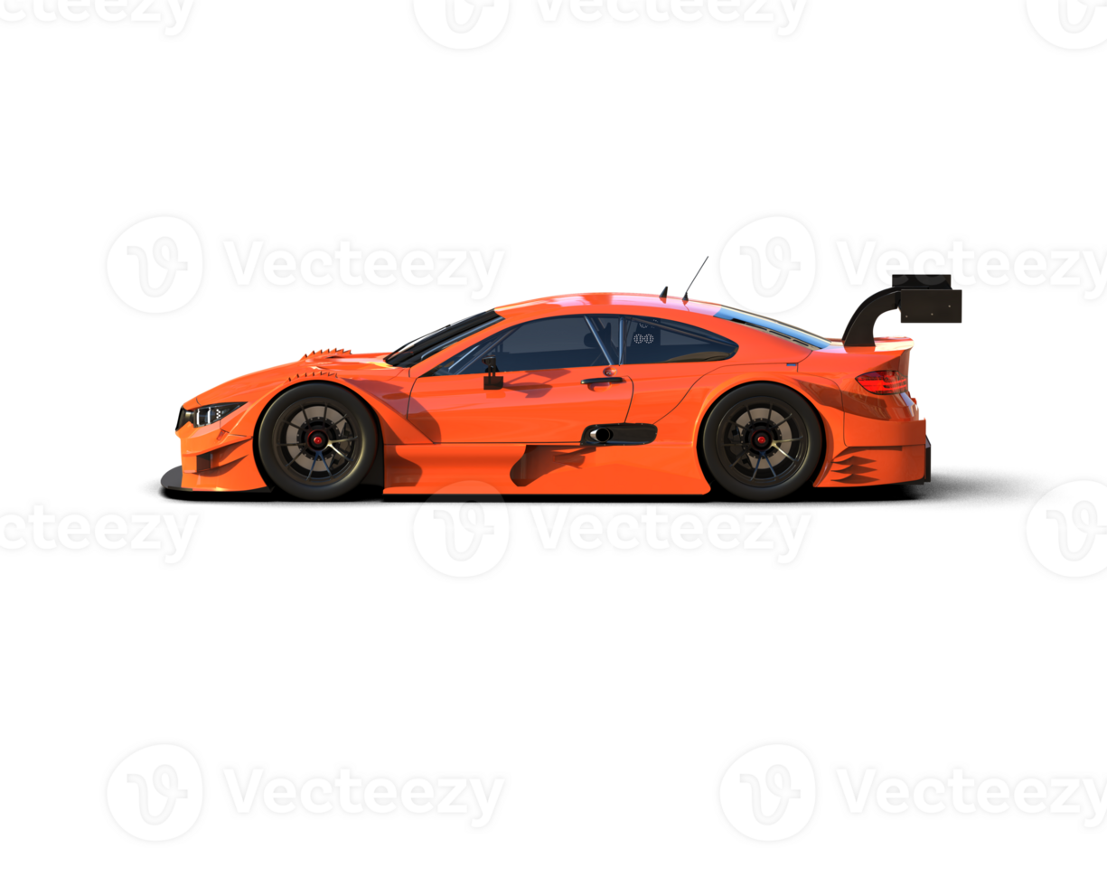 Realistic race car isolated on background. 3d rendering - illustration png