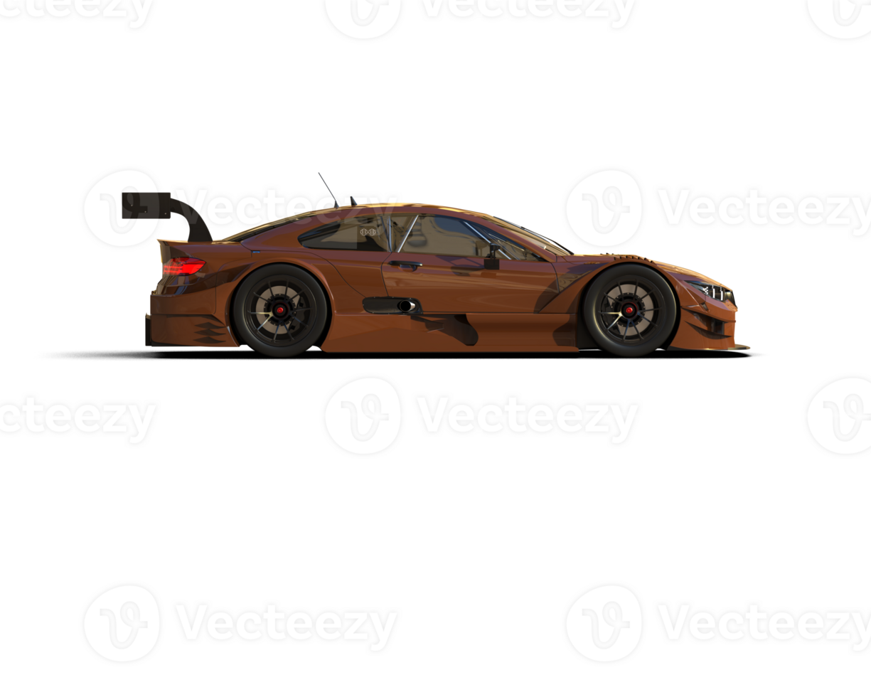 Realistic race car isolated on background. 3d rendering - illustration png