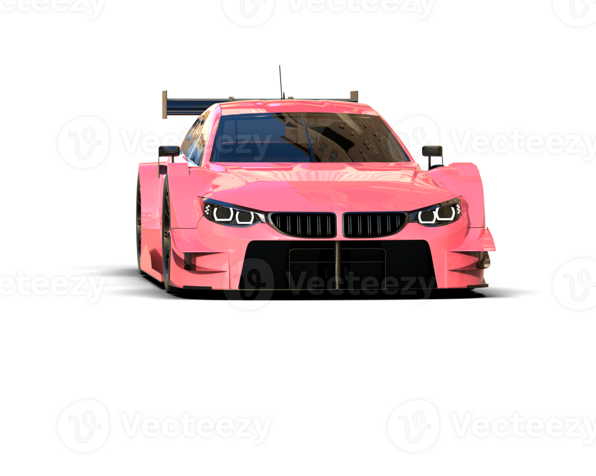 Realistic race car isolated on background. 3d rendering - illustration png