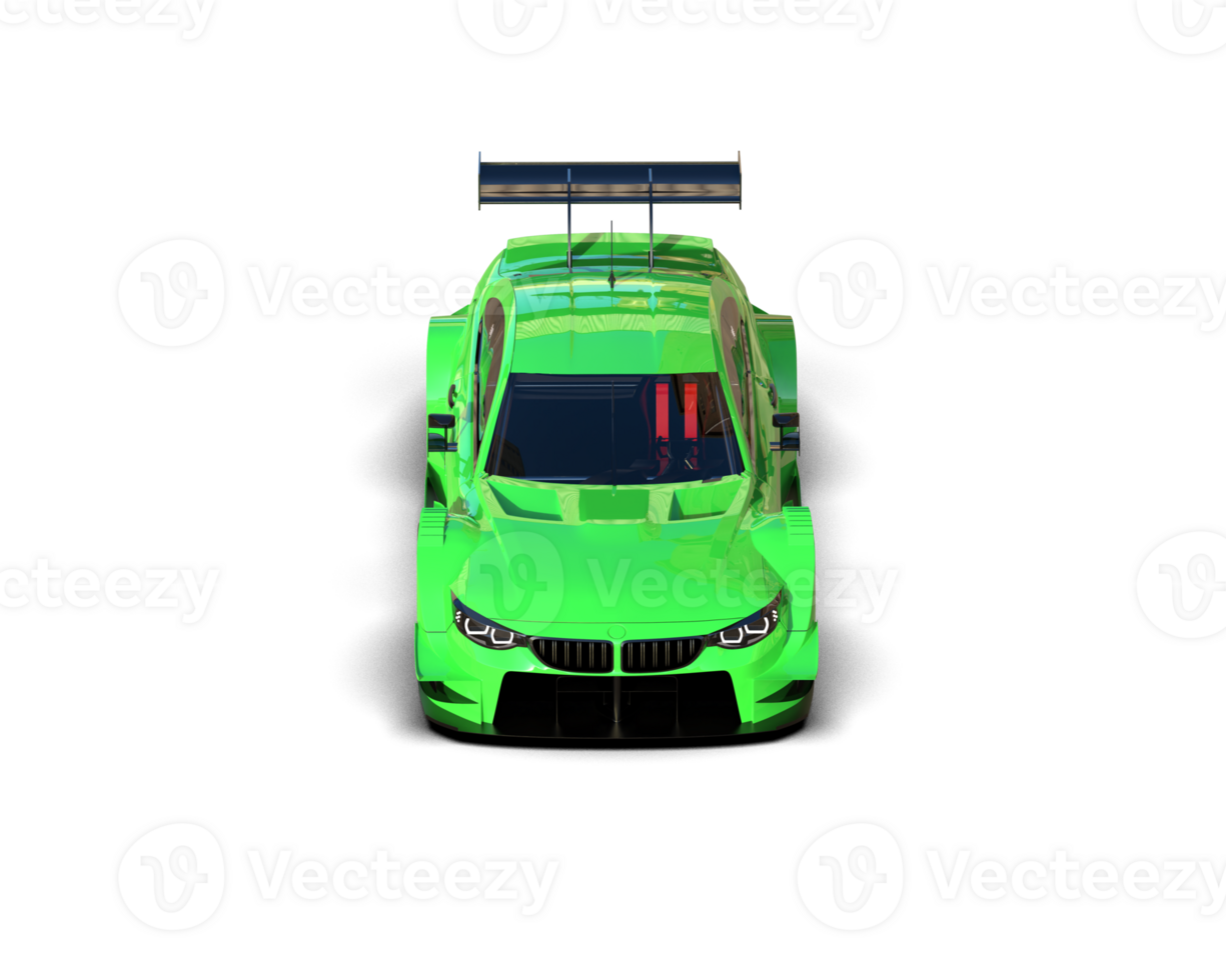 Realistic race car isolated on background. 3d rendering - illustration png