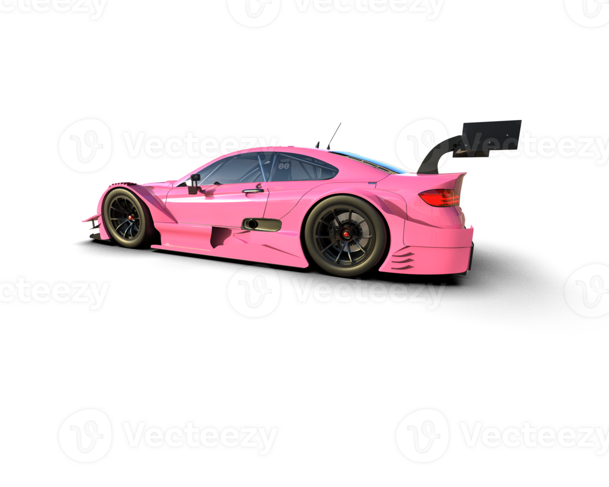 Realistic race car isolated on background. 3d rendering - illustration png