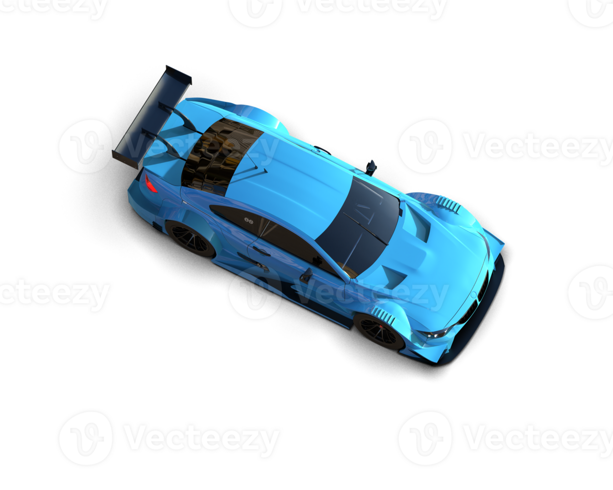 Realistic race car isolated on background. 3d rendering - illustration png