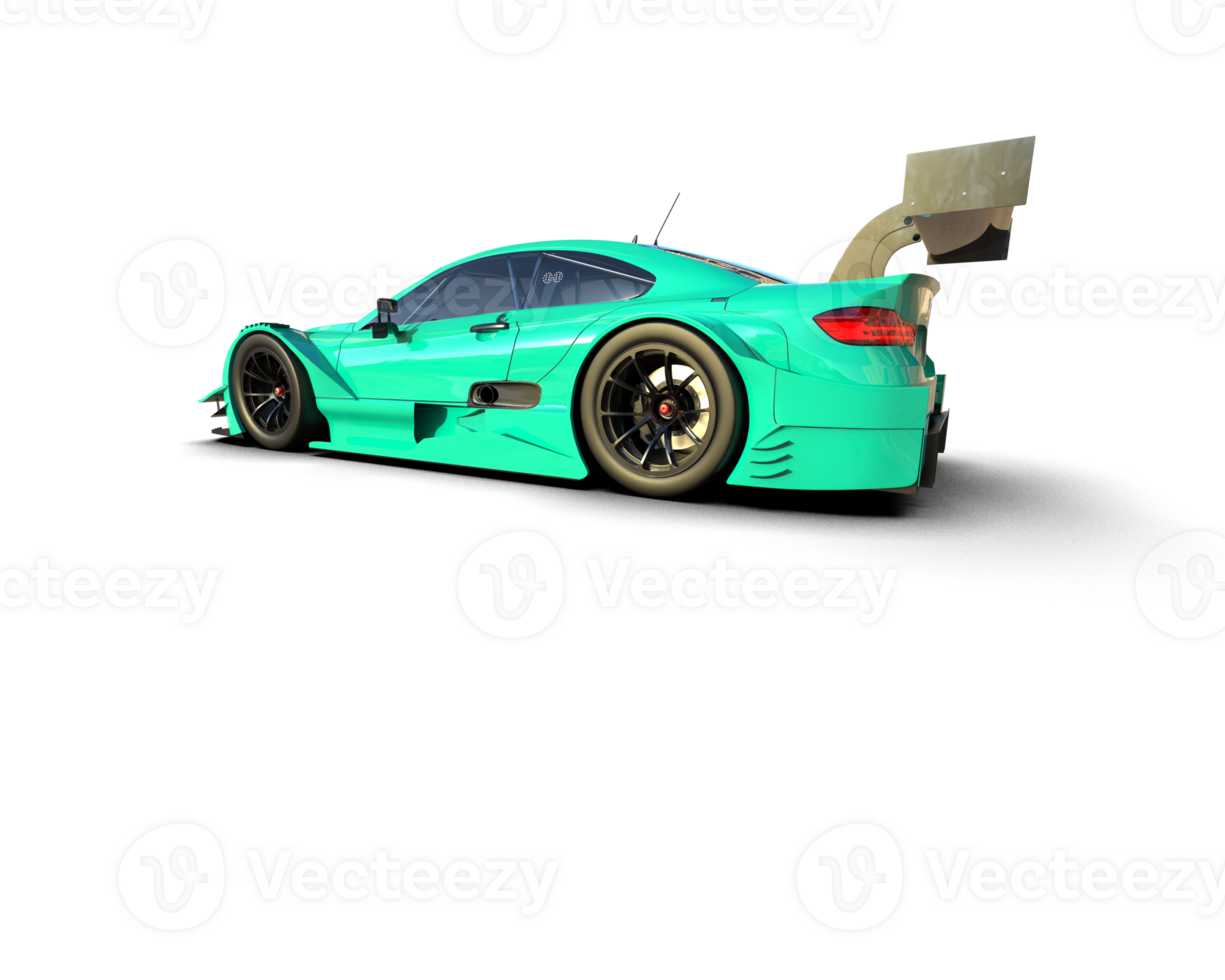 Realistic race car isolated on background. 3d rendering - illustration png