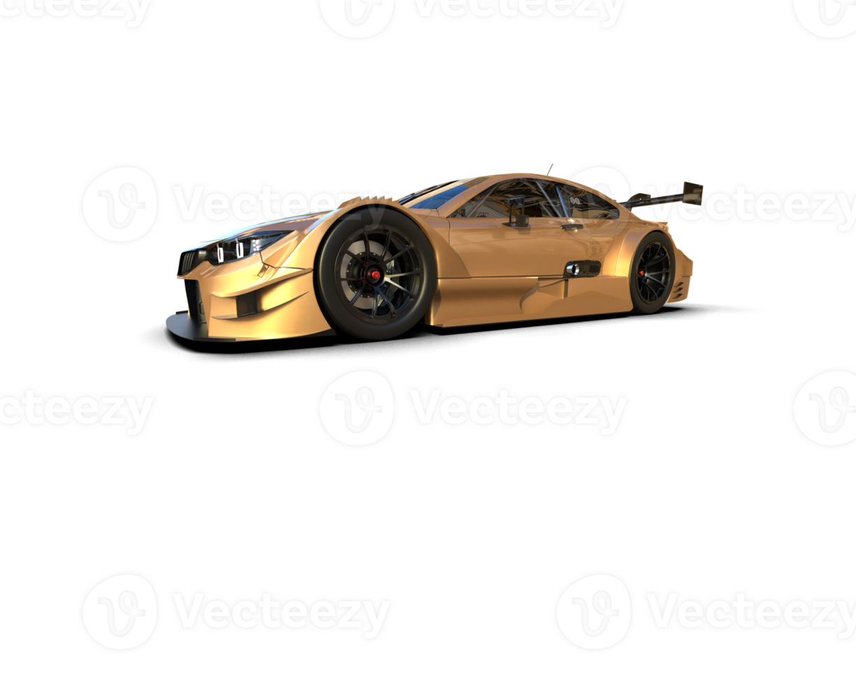 Realistic race car isolated on background. 3d rendering - illustration png