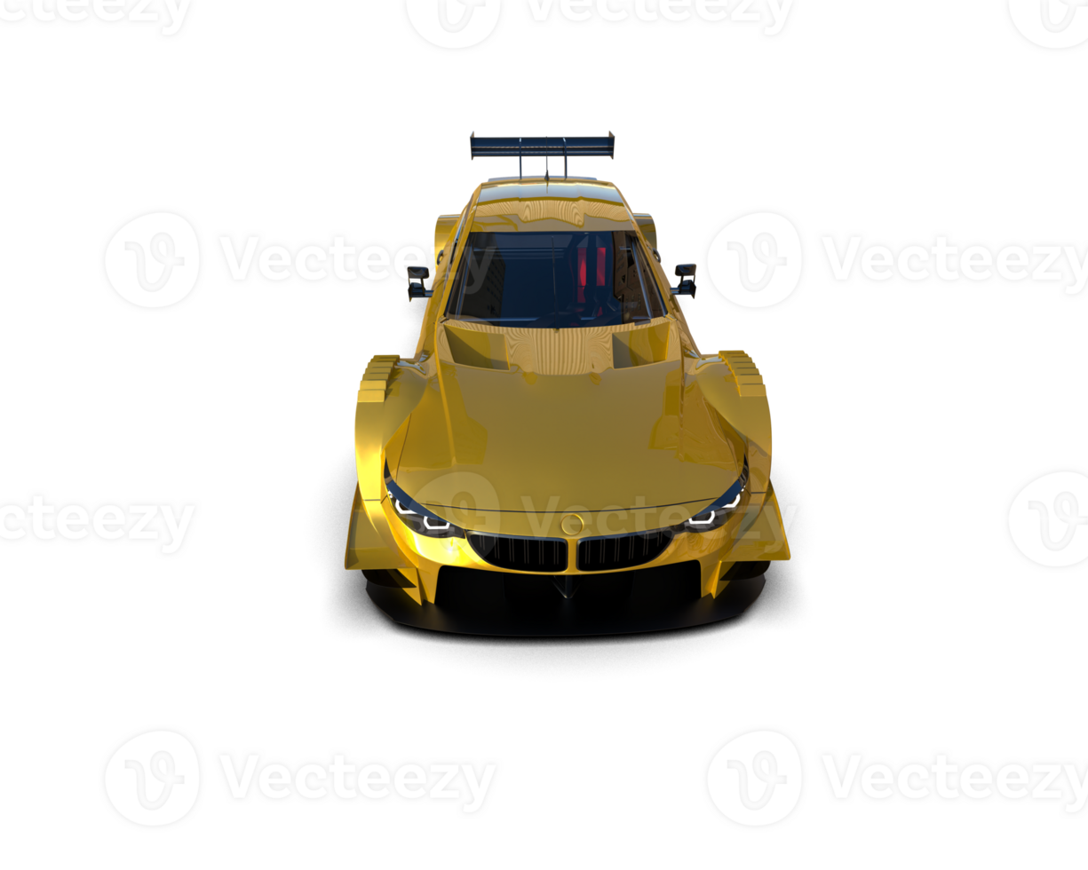 Realistic race car isolated on background. 3d rendering - illustration png