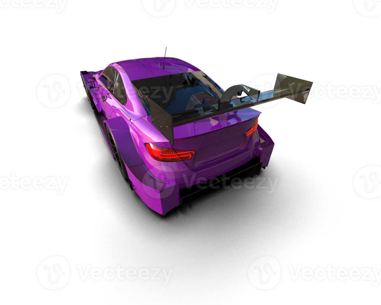 Realistic race car isolated on background. 3d rendering - illustration png