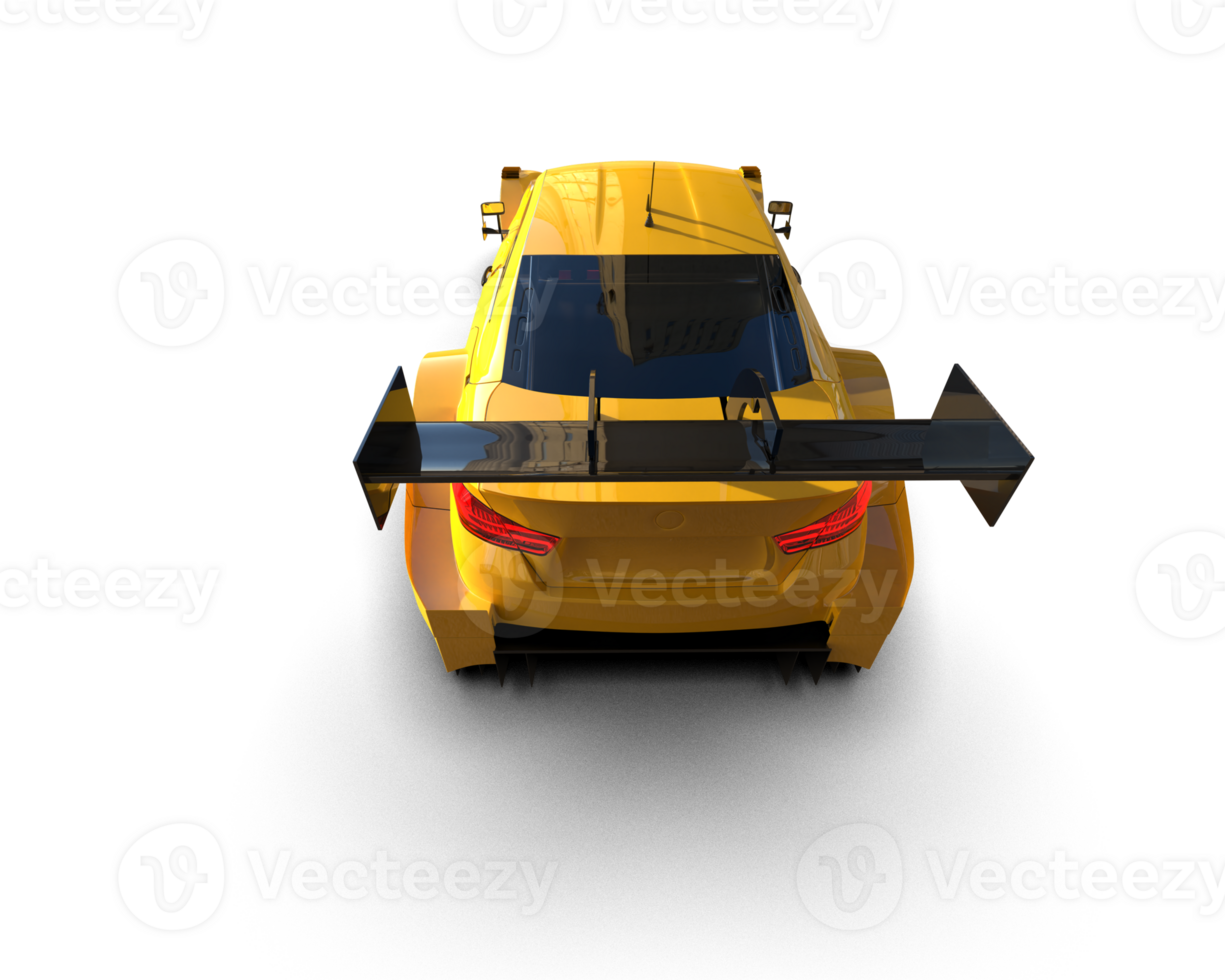 Realistic race car isolated on background. 3d rendering - illustration png