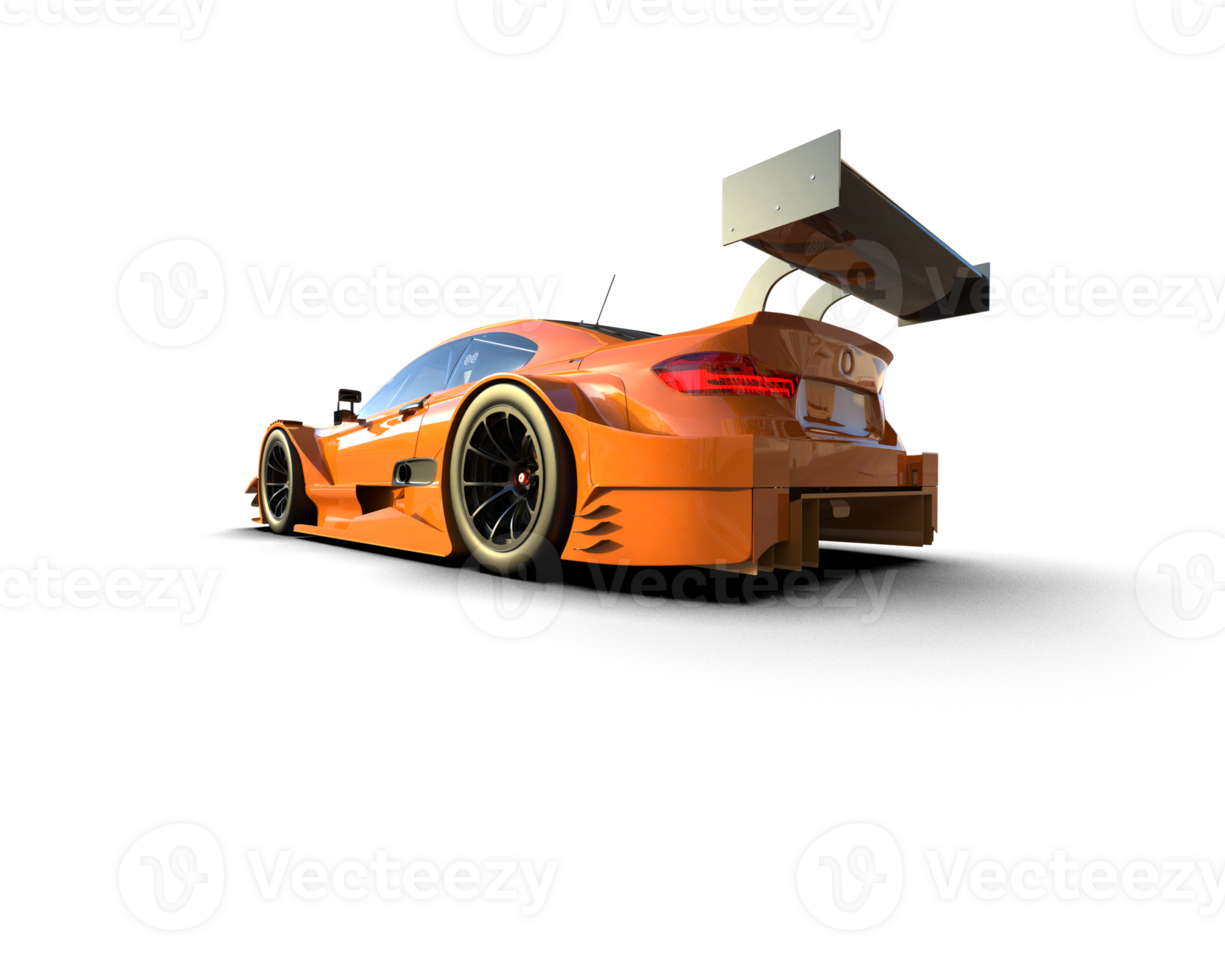 Realistic race car isolated on background. 3d rendering - illustration png