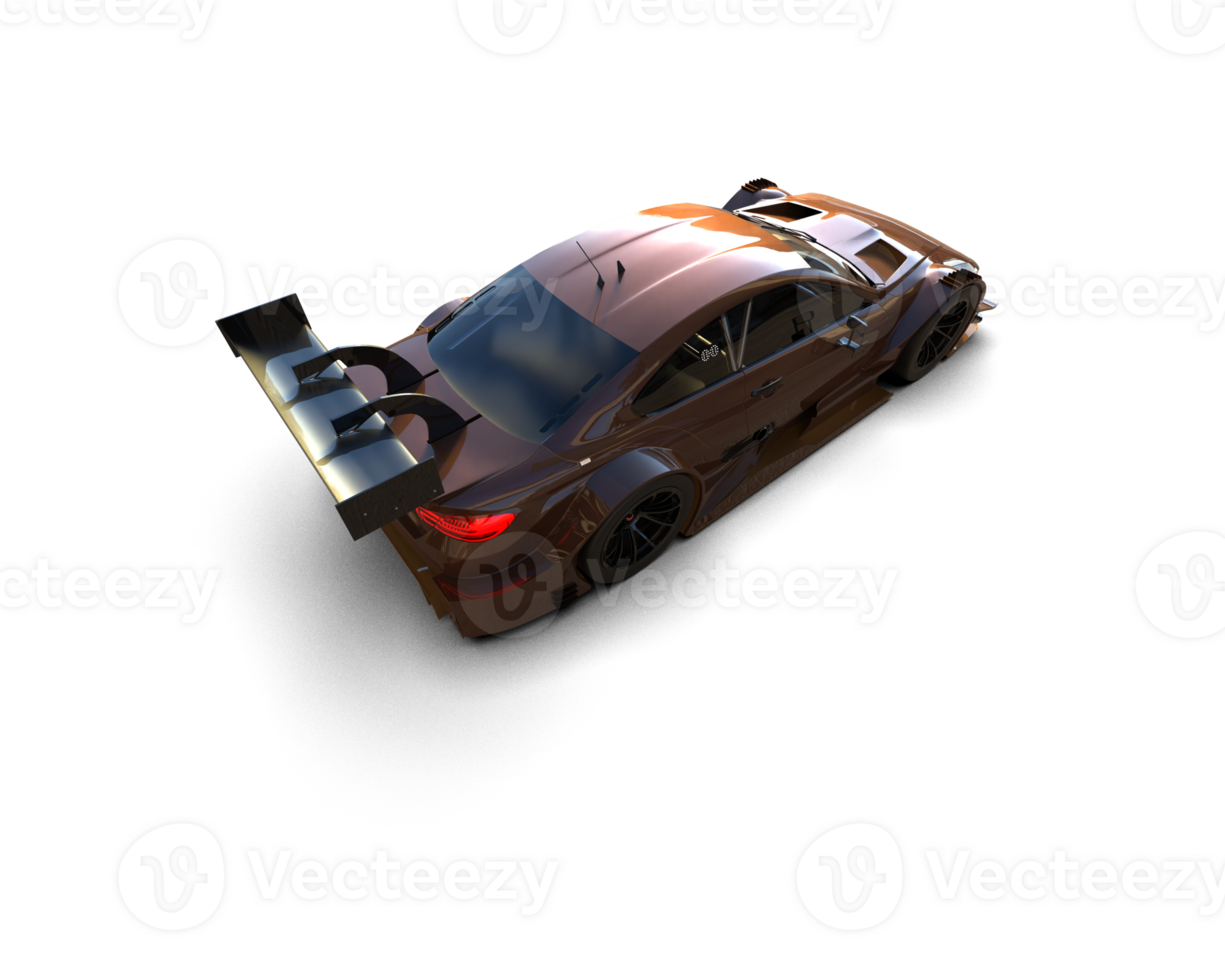 Realistic race car isolated on background. 3d rendering - illustration png