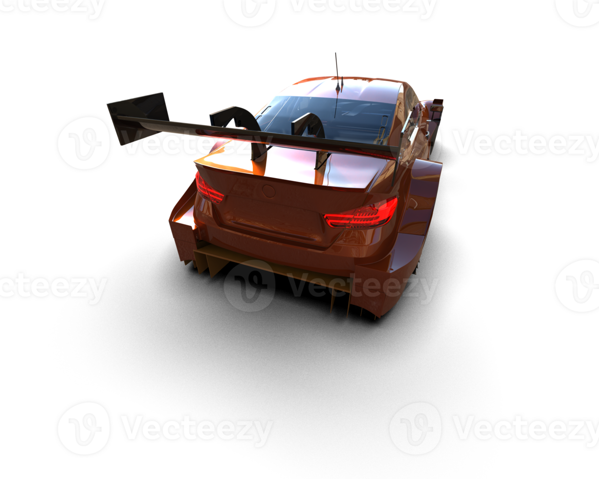 Realistic race car isolated on background. 3d rendering - illustration png