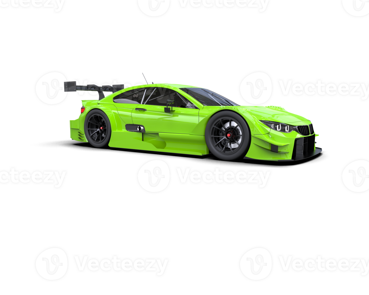 Realistic race car isolated on background. 3d rendering - illustration png