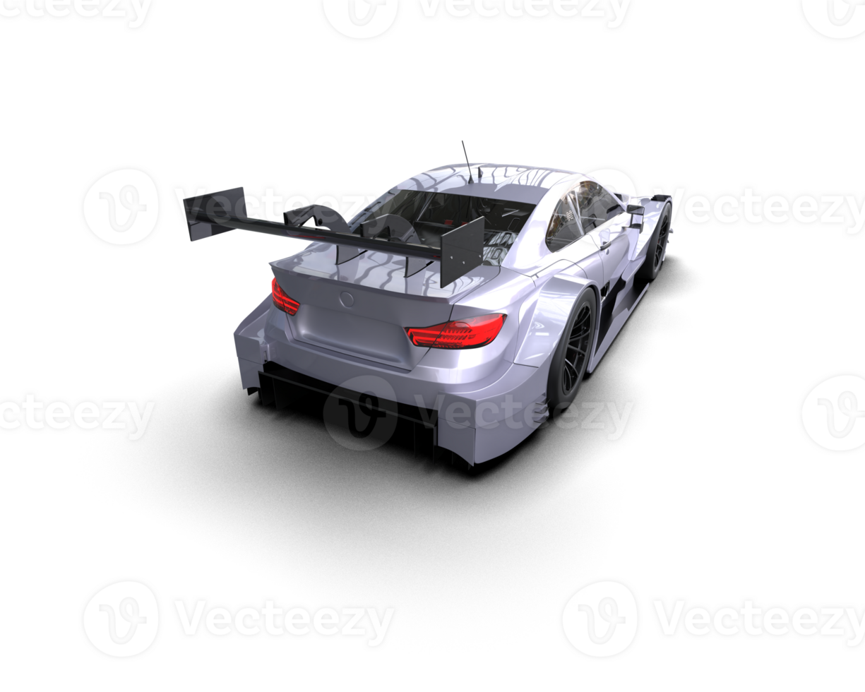 Realistic race car isolated on background. 3d rendering - illustration png