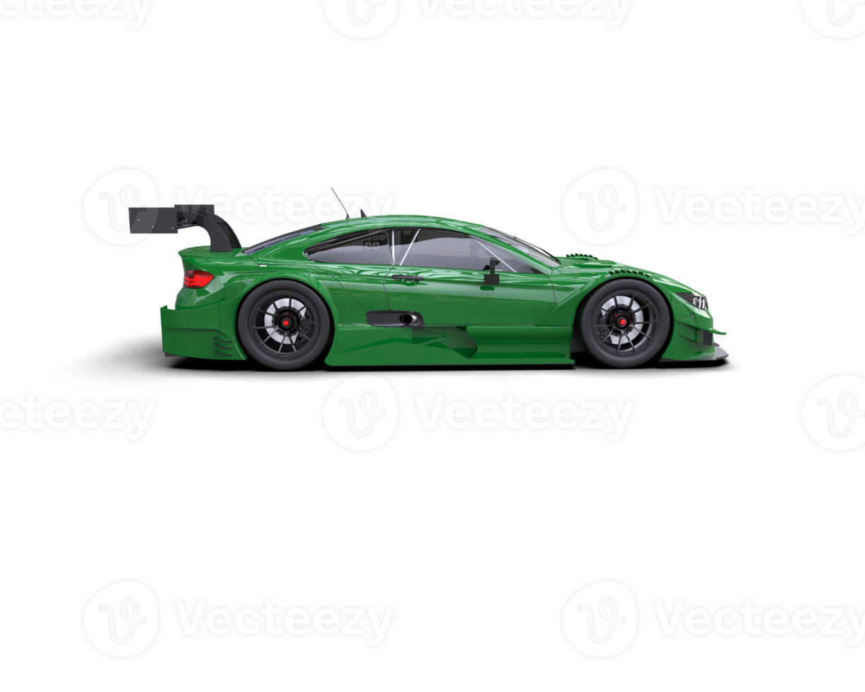Realistic race car isolated on background. 3d rendering - illustration png
