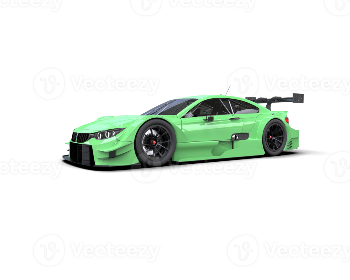 Realistic race car isolated on background. 3d rendering - illustration png