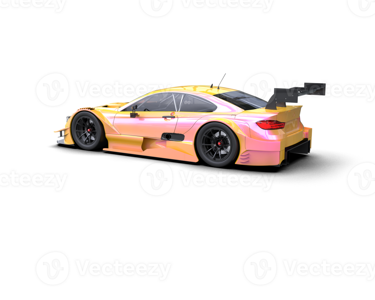 Realistic race car isolated on background. 3d rendering - illustration png