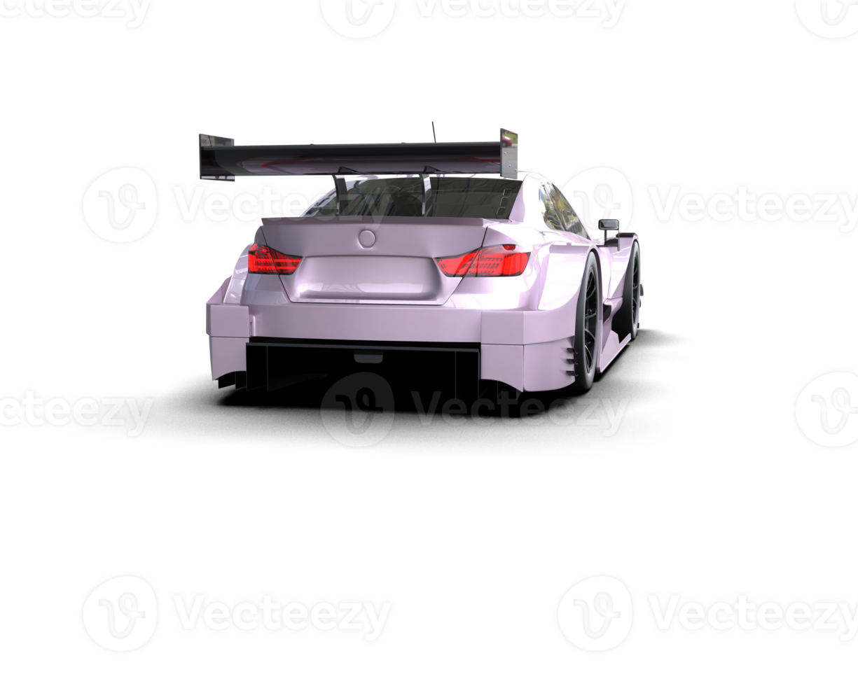 Realistic race car isolated on background. 3d rendering - illustration png