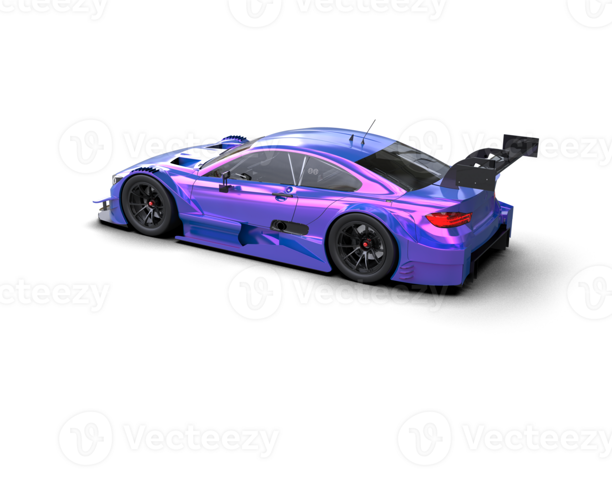 Realistic race car isolated on background. 3d rendering - illustration png
