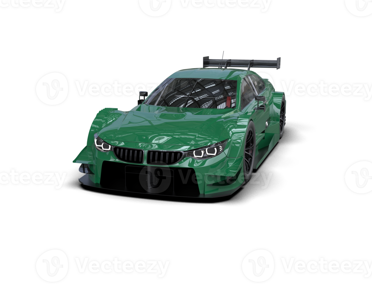 Realistic race car isolated on background. 3d rendering - illustration png