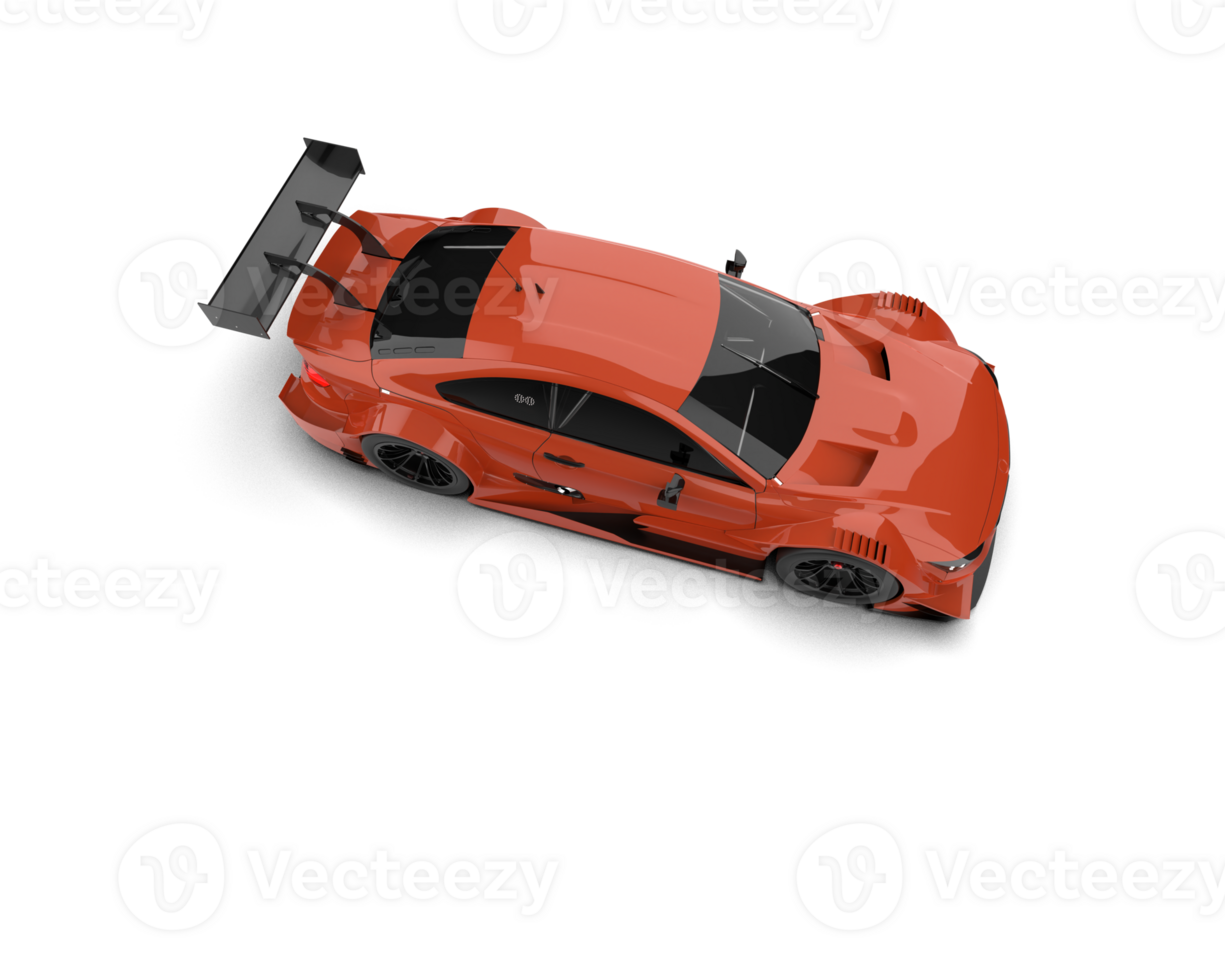 Realistic race car isolated on background. 3d rendering - illustration png