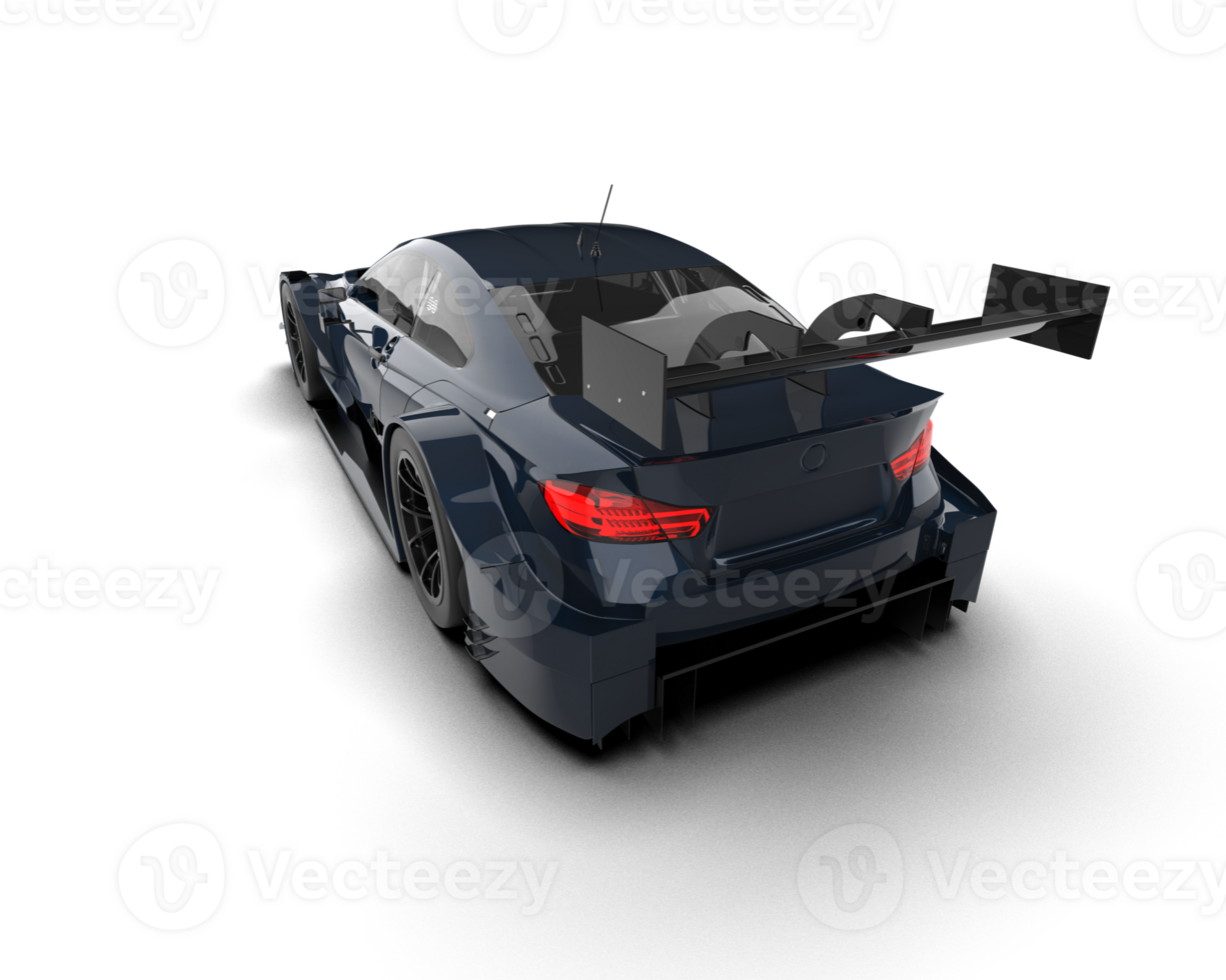 Realistic race car isolated on background. 3d rendering - illustration png