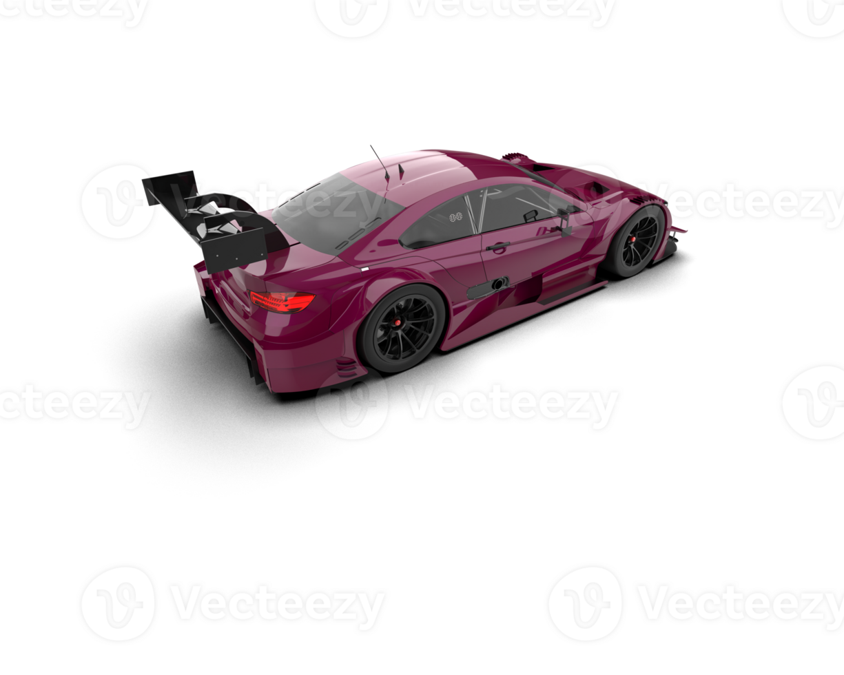Realistic race car isolated on background. 3d rendering - illustration png