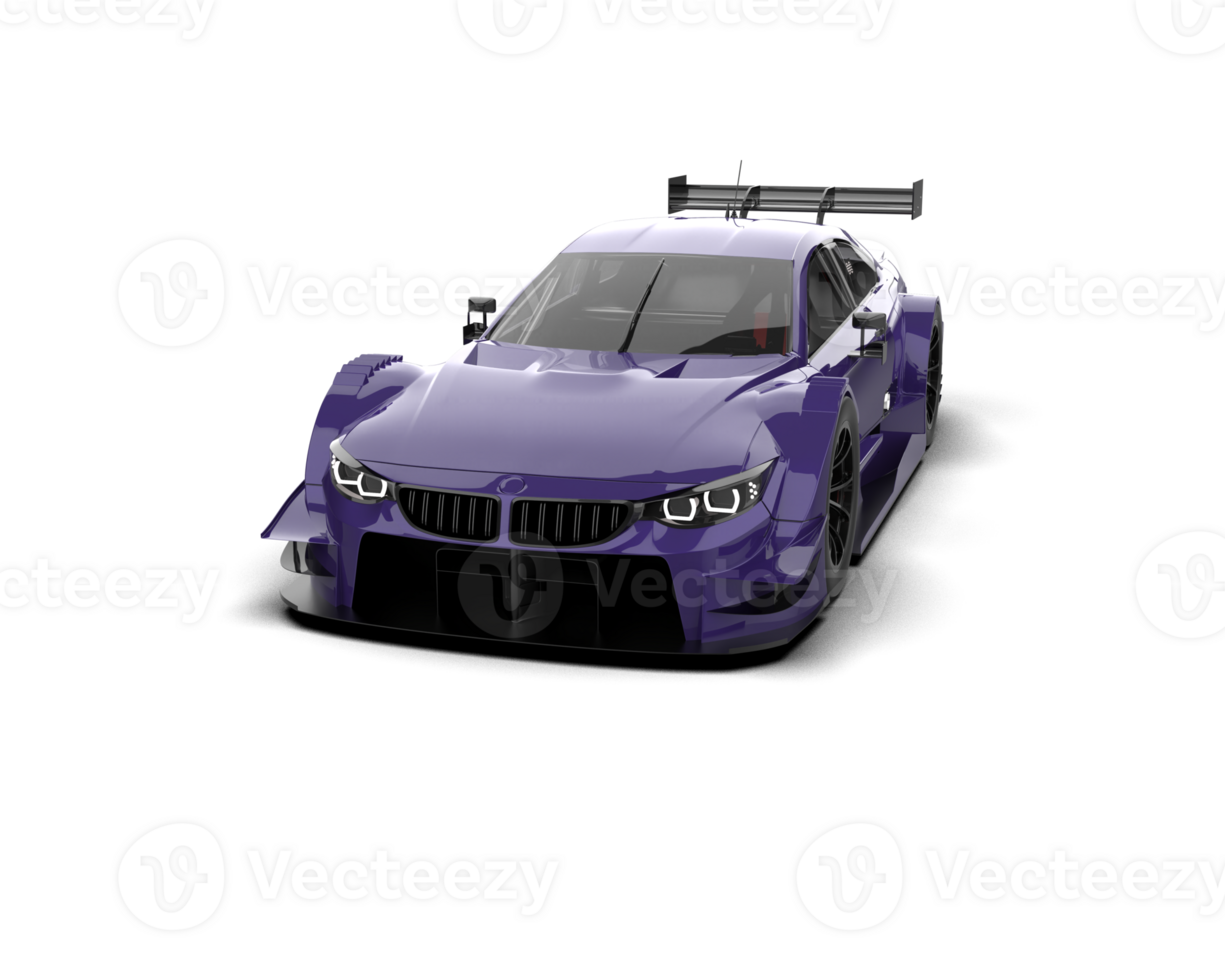 Realistic race car isolated on background. 3d rendering - illustration png