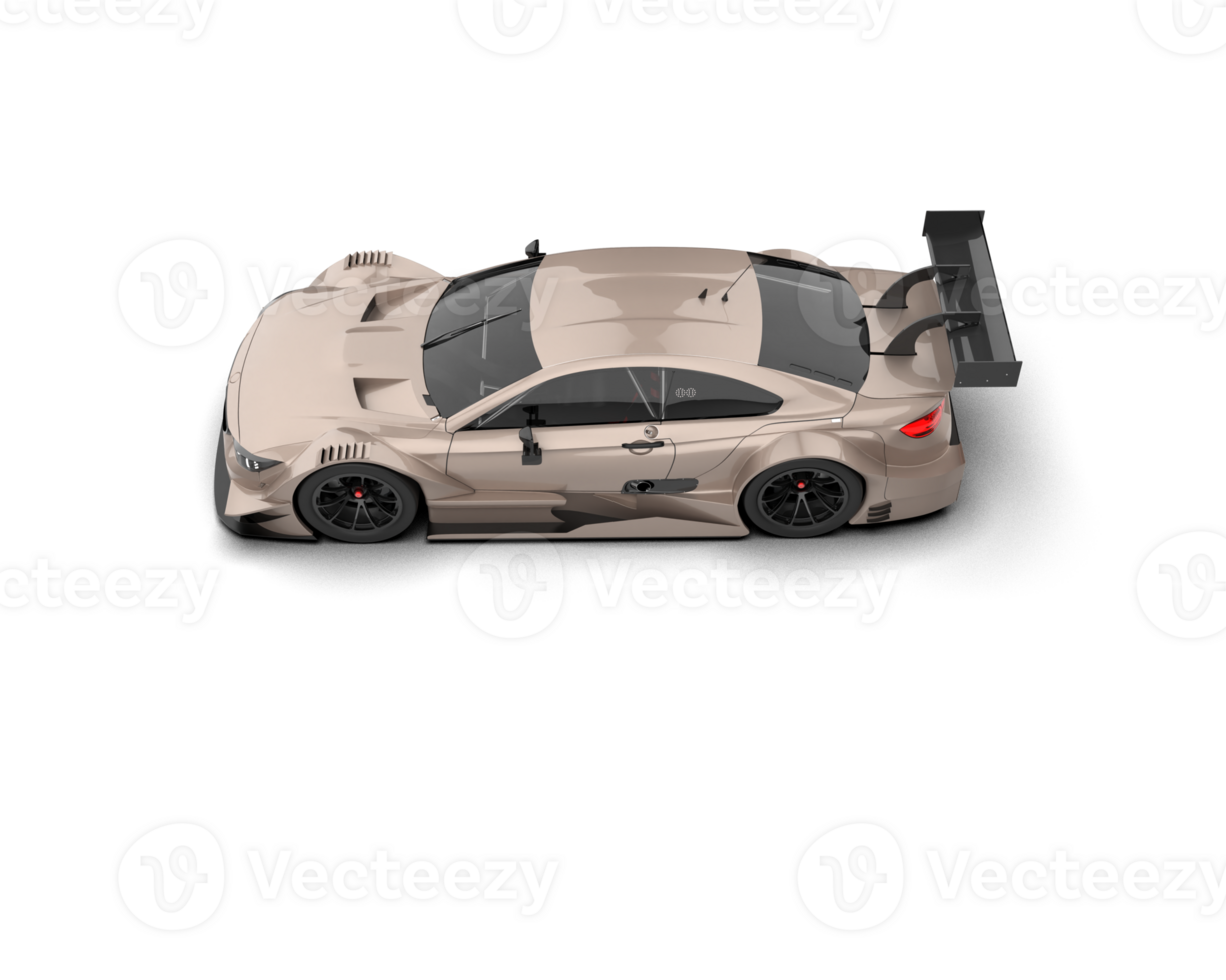 Realistic race car isolated on background. 3d rendering - illustration png