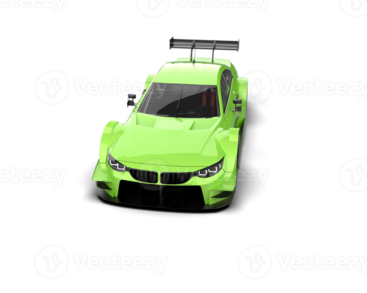 Realistic race car isolated on background. 3d rendering - illustration png