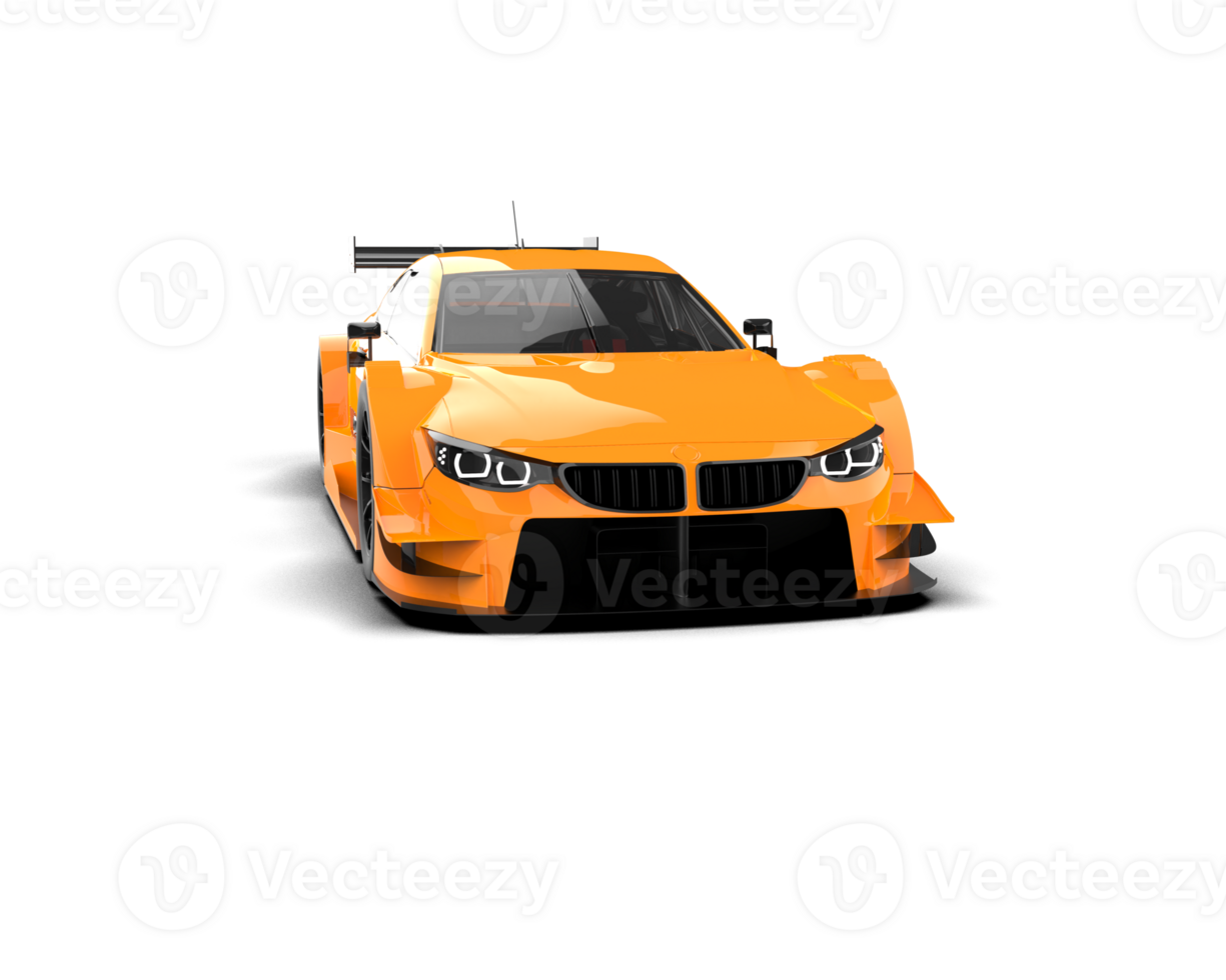Realistic race car isolated on background. 3d rendering - illustration png