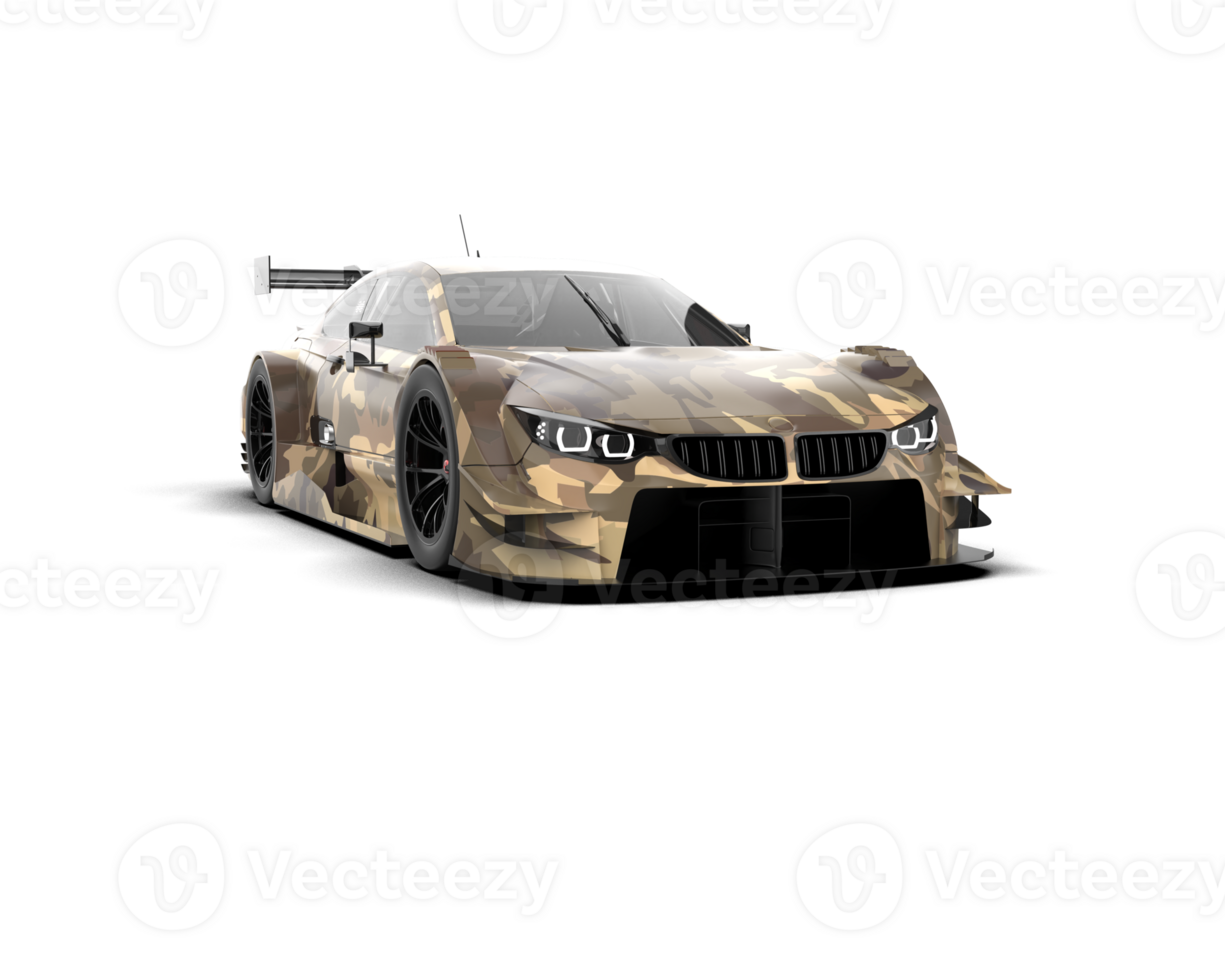 Realistic race car isolated on background. 3d rendering - illustration png