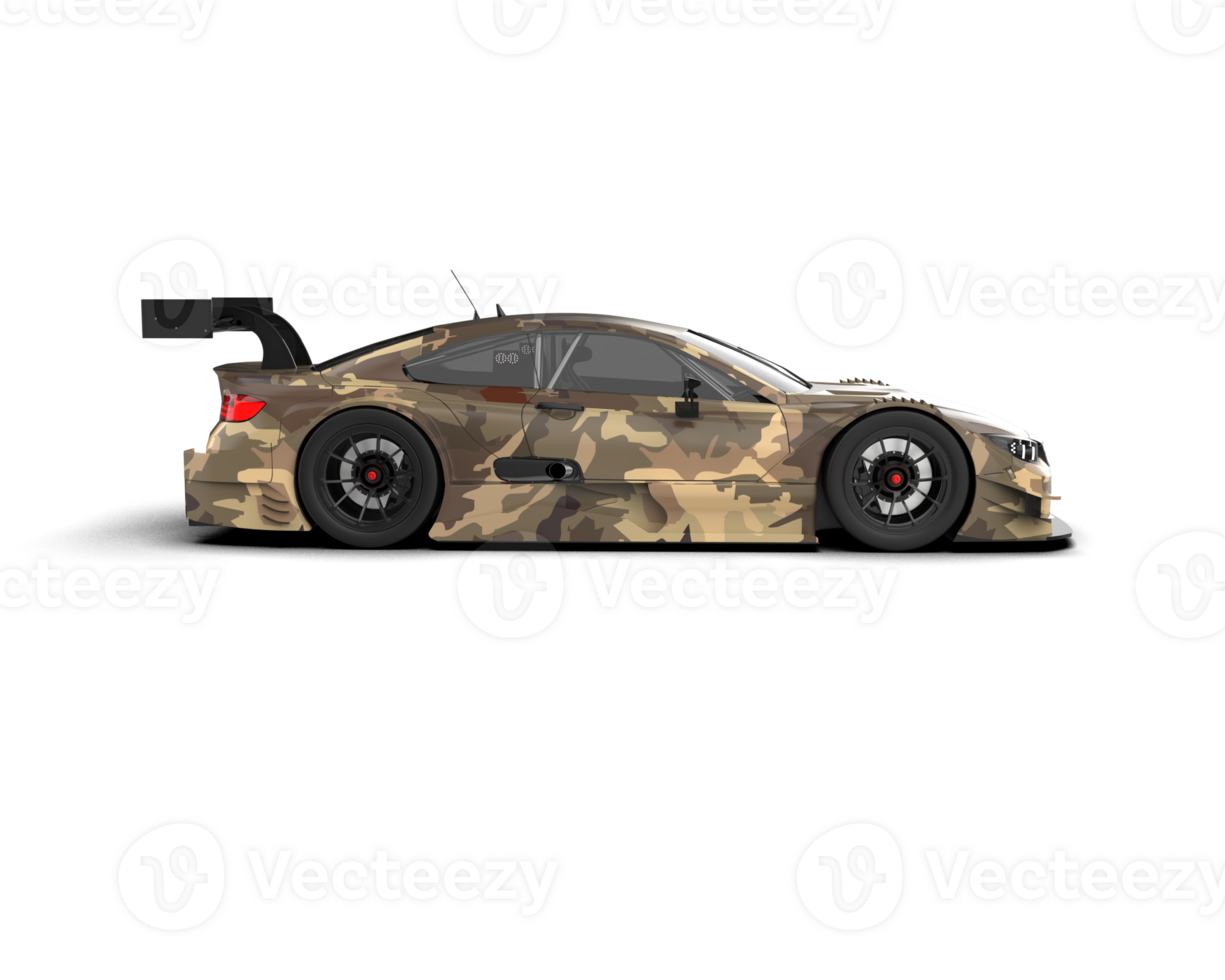 Realistic race car isolated on background. 3d rendering - illustration png