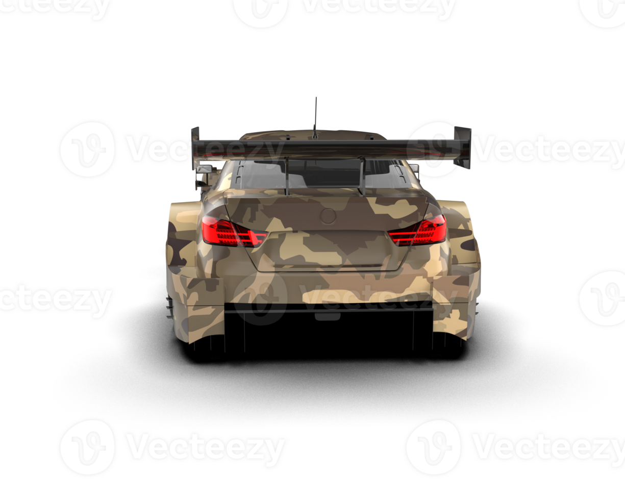 Realistic race car isolated on background. 3d rendering - illustration png